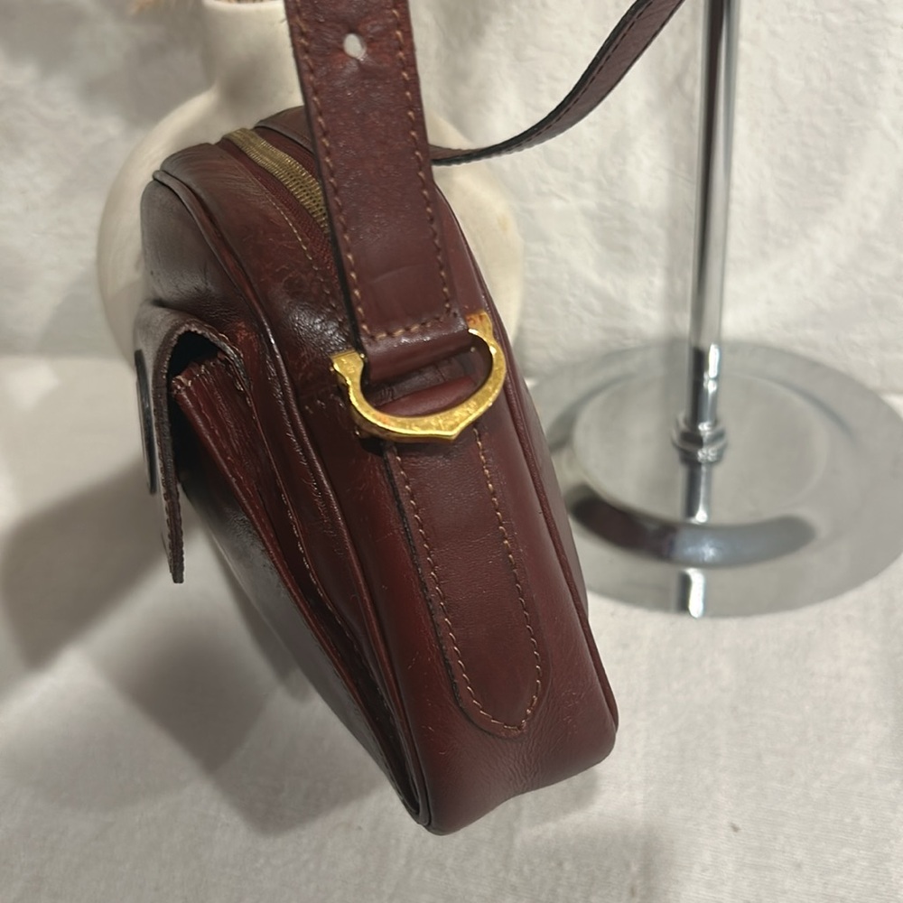 Authentic Cartier Must De Cartier Leather shoulder/cross body bag Bordeaux - Picture 4 of 13